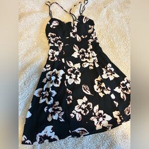 Express Black, White and Pink Floral Dress